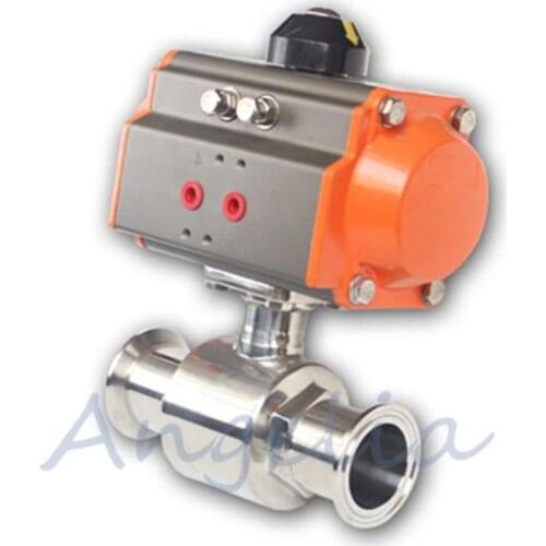 4" Stainless Steel 304 Tri-Clamp Ferrule Type Sanitary Pneumatic Ball Valve