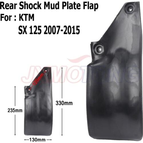 Rear Shock Mud Plate Flap Guard Black Plastics for KTM SX125 2007-2015 SX144 2007 2008 SX150 2008-2015 SCW200 2011 2012