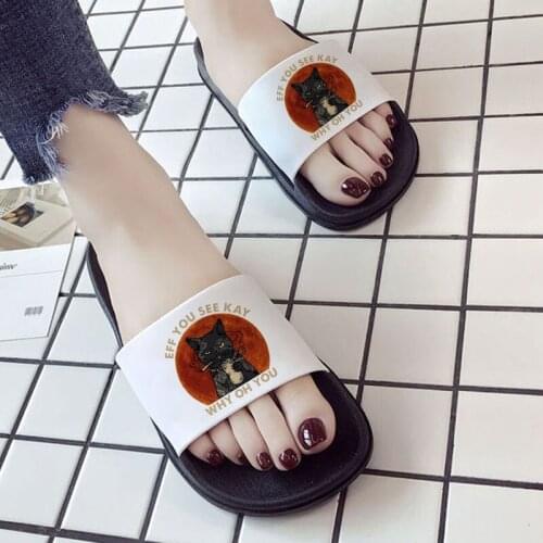 Women Shoes 2021 Summer Thick sandals Home Bathroom Beach Slippers Soft Anti-Slip Flat Floor Indoor Slides Fashion Ladies Shoes