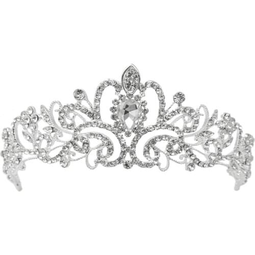 10 pcs/lot Trendy Wedding Crown for Bridal Headpiece Silver Crystal tiaras and crowns Bride tiara Wedding Hair Accessories