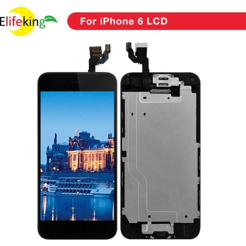 10PCS/Lot Grade AAA For iPhone 6 LCD Display Touch Digitizer 4.7 inch No dead Pixels with Front Camera Home Button For iPhone 6