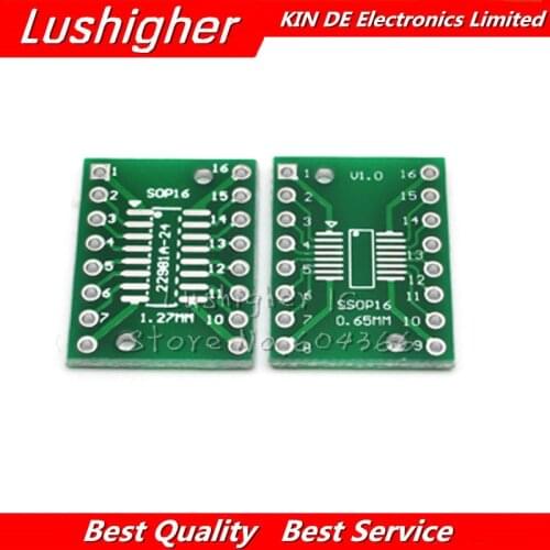10PCS TSSOP16 SSOP16 SOP16 To DIP16 Transfer Board DIP Pin Board Pitch Adapter