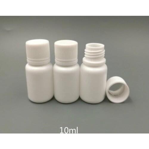 102+2pcs/lot 10cc/10ml/10g plastic medicine pill bottles,Small Solid White Plastic Container Medicine Pill Bottles with sealer