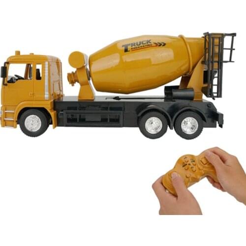 2.4G 10ch 1:24 Engineering RC Car Remote Control Cement Mixer Truck Vehicle Toys 63HE