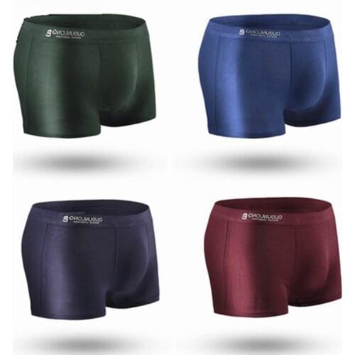 4Pcs/Combo Brand New Gift Underwear Men Boxers Male Panties Boxer Shorts Boxers Mens Trunks Pouch Boxer Sexy Gay Slip Underpants