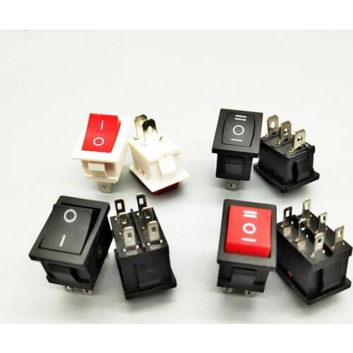 5pcs KCd1 2piin 3-pin 6-pin Boat Car Rocker Switch 6A / 10A 250V / 125VAC Button Switch Ship Type Switch