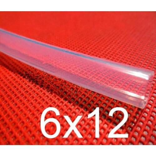6mm ID 12mm OD 6x12 Transparent Food Grade Medical Use FDA Silicone Rubber Flexible Tube / Hose / Pipe / tubing