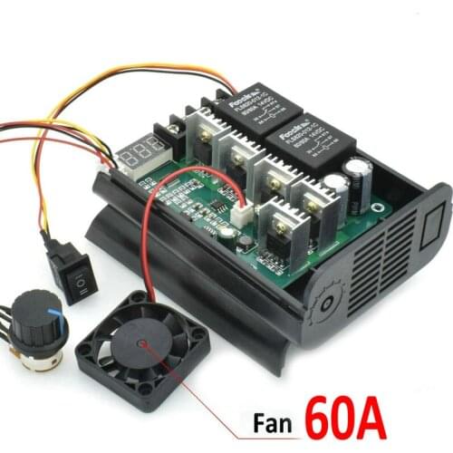 60A PWM Motor Speed Controller CW CCW Reversible Switch 36V DIY DC10-55V Pantalla Digital Controlador De Velocidad Del Motor De