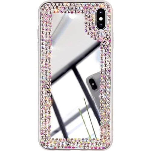 Rhinestone Case For Samsung A50 A70 A720 J8 S9 S8 S10 plus J730 A6 Plus S7 J5 J7 Prime s7edge A520 G530 Tempered Glass Coque