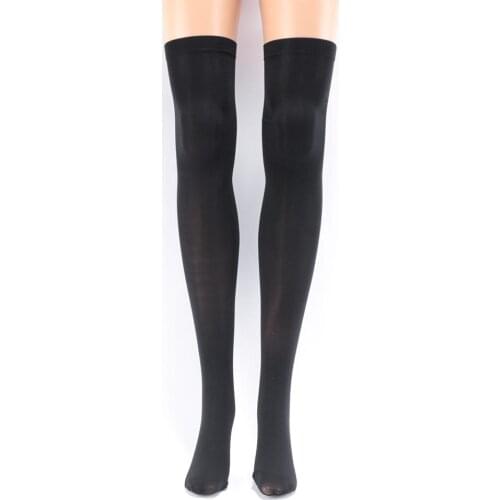 Fashion Women Girl Stay Up Stockings Black White Skinny Stockings Over Knee Elastic Thigh High Sexy Stocking