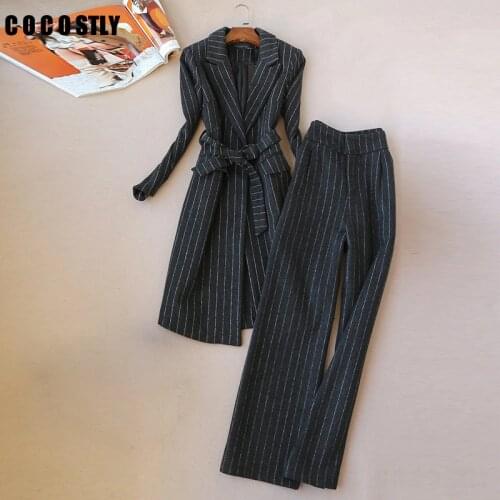 Женские брючные костюмы в полоску COCOSTLY China At AliExpress