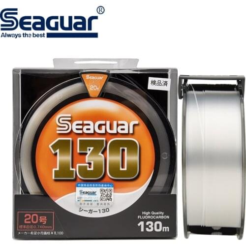 Seaguar 130m Japan Fluorocarbon Fishing Line 40LB-70LB Fluorocarbon Carbon Fiber Monofilament Carp Wire Leader Line