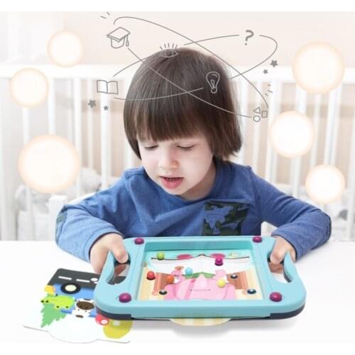 Toy For Toddlers Wooden Colorful Educational Circle Toys For Kids Sliding Beads Training Child Attention Count And Grasping Abil