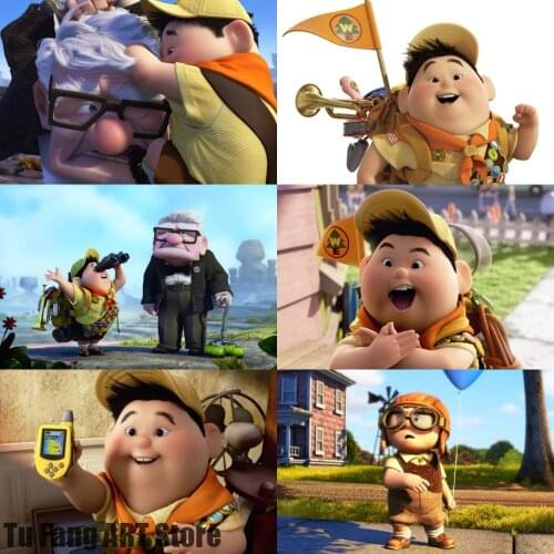 Flying House Around Wall Art Canvas Painting Disney Cartoon Anime Posters and Prints Room Decor Pictures for Home Decoration