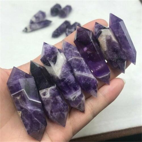 Beautiful Natural dream amethyst double wand point quartz crystal