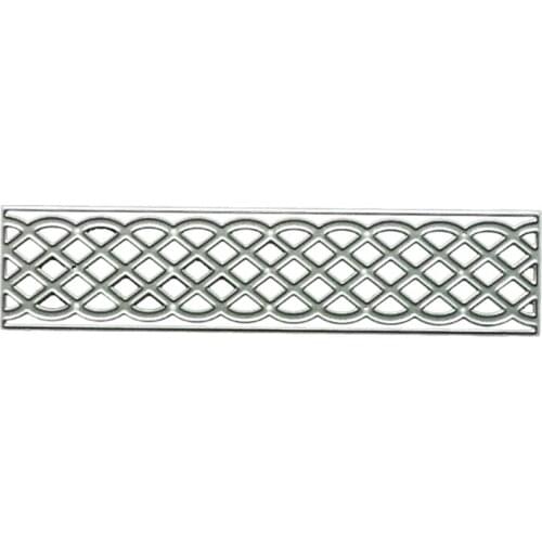 Creative Fan-shaped Grid Metal Cutting Dies DIY Wedding Invitation Card Decor M6CE