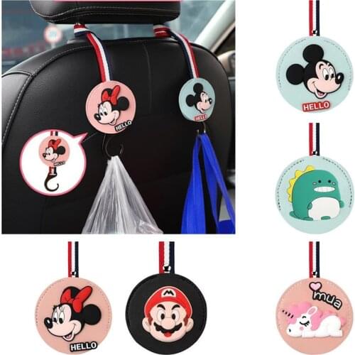 Disney Mickey Minnie Cute Car Hook Rear Seat Back Car Interior Car on The Back Car Invisible Small Hook Decoration Supplies