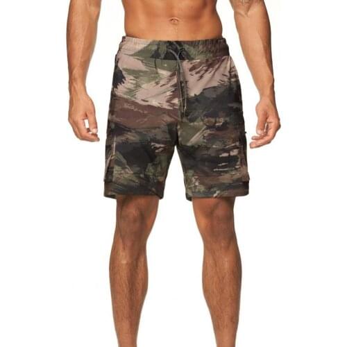 2021 Summer Simple Camo Men Quick-drying Loose Shorts Breathable Five-point Pants for Fitness Soft Breathable Male Beach Wear