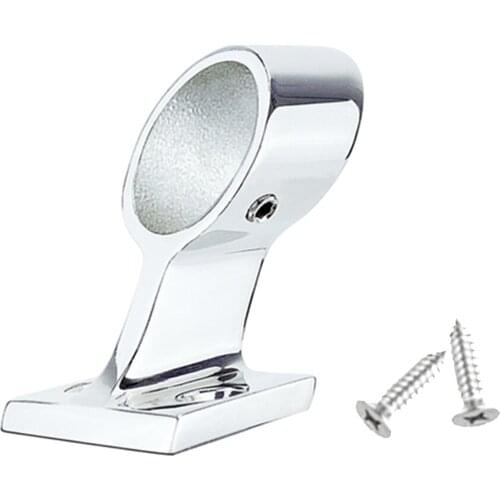 Marine Grade Stainless Steel Boat Hand Rail Fitting 60 Deg Left End Stachion
