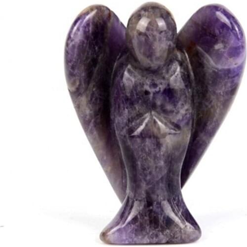 Natural crystal hand-carved dream amethyst angle shaped crystals healing stones for decoration