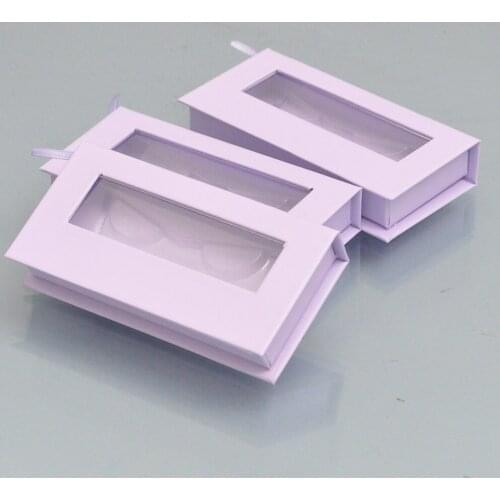 Wholesale Eyelashes Package Eyelash Packaging Box Lash Boxes Custom Logo Faux Cils 25mm Mink Lashes Purple Case Vendors Supplier