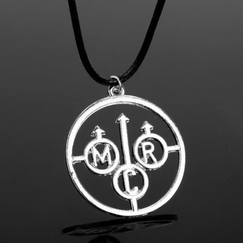 MQCHUN Rock Band MCR Necklace Music Band My Chemical Romance Pendant Necklace Fashion Silvery Metal Rope Chain Necklace For Fans