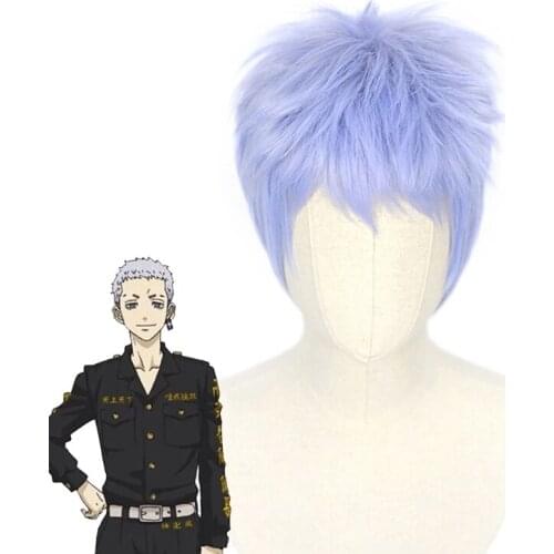 Anime Tokyo Revengers Cosplay Wig Takashi Mitsuya Short Wig Heat Synthetic Fiber Hair