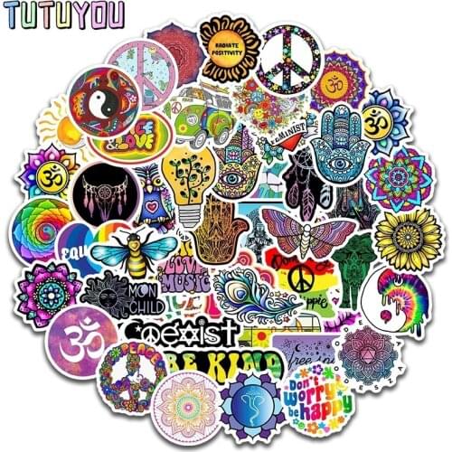 PC1596 50pcs Yoga Scrapbooking Stickers Decal For for Snowboard Laptop Luggage Car Fridge Car- Styling Sticker