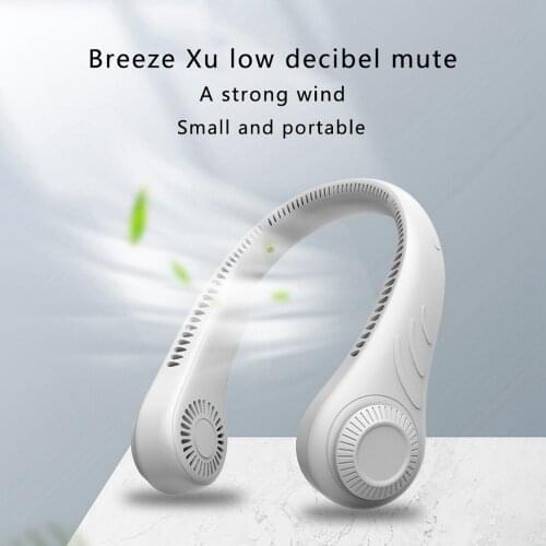 Hanging Neck Fan Bladeless Usb Portable Summer Air Cooling Lazy Neckband Fan Rechargeable Air Cooler 78 Surround Air Outlets