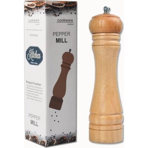 Milling Machine Handheld Seasoning Oak Wood Pepper Spice Mill Grinder Set BBQ Tools Mills Grinder Spice Cooking