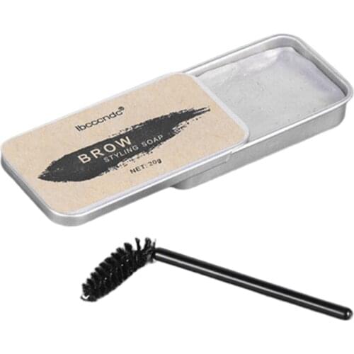 Long Lasting Makeup Eyebrow Soap Brow Styling Setting Gel with Brows Brush