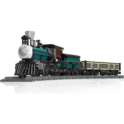 Technical 560pcs Creator Kit Building Blocks Expert Green Locomotive Steam Train Brick Diy Toys For Children Adults 18 Gifts