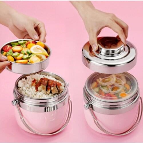 Thermal Lunch Containers Thermos for Food with Containers Double Layer Portable Lunch Box for Food School Drinkware lunch box