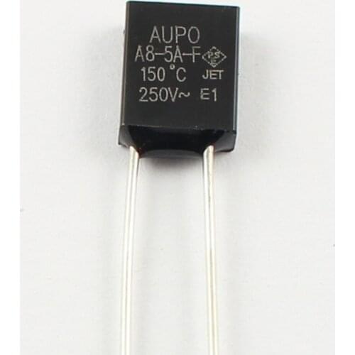 10pcs Aupo Thermal Fuse Cutoff TF 150 Degree 250V 5A A8-5A-F