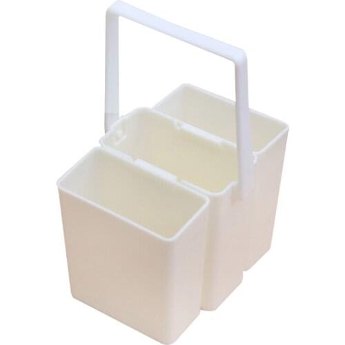 Gouache Bucket 3 Separate Small Bucket Pen Brush Stand Rest Washing Bucket