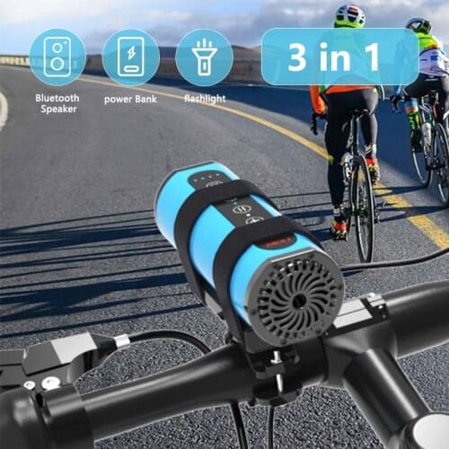 Waterproof 3 in 1 Bike Light Bluetooth Speaker Bicycle LED Headlight 6000mAh Power Bank Cycling Bike Front Light Accessories