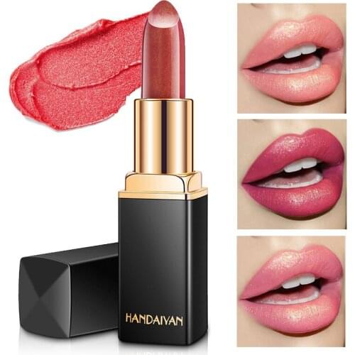 9 Colors Waterproof Nude Color Glitter Lipstick Makeup Long-lasting Velvet Lips Batom Long-lasting Lip Gloss Cosmetic Beauty