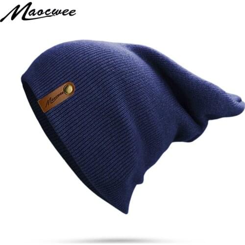 Women Man Winter Knitted Beanie Hat Casual Solid Color Retro Ski Caps Outdoor Autumn And Spring Thick Warm Adult Soft Beanie Hat
