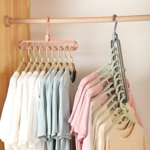 1pc Clothes Hanger Closet Organizer Clothes Drying Rack Multifunction Plastic Clothes Rack Drying Rack Hanger Storage Hanger