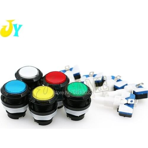 10 PCS High Quality Push Arcade Button Led Micro Switch Momentary Illuminated 12v Power for Arcade Game Machine DIY Mult Color