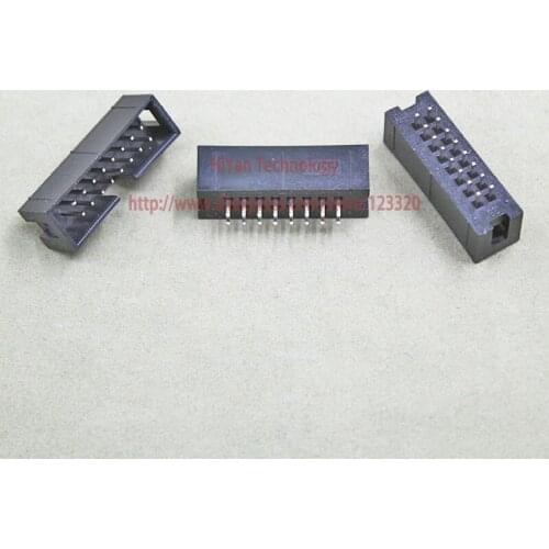 100pcs/lot) DC3 16P 2x8P Male Box Header PCB IDC Socket