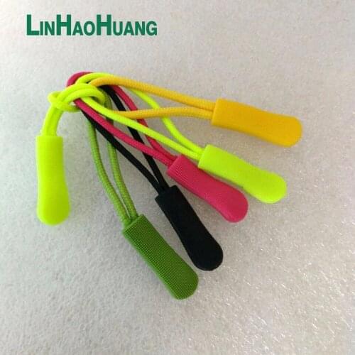 100pcs slip-resistant fluorescent zipper puller fashion plastic puller for apparel luggage bag sportwear free shipping