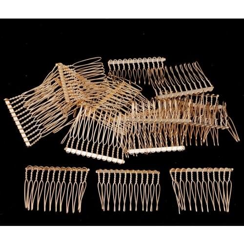 20x Metal Hair Clips Side Combs 12 Teeth DIY Women Hair Accessories Findings