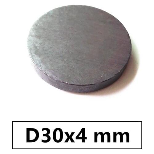 50pcs/lot Y30 Disk Ferrite Magnet 30*4 mm Permanent magnet 30mm x 4mm Black Round Speaker 30x4 mm