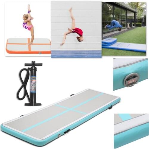 Freeshipping Inflatable Gymnastics 3 4M 5M AirTrack Tumbling Air Track Floor Trampoline for Home Use/Training/Cheerleading/Beach