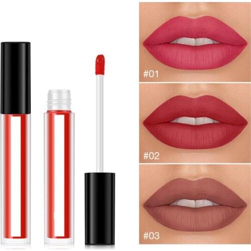 Lipgloss Matte 8 Colors Lip Gloss Velvety Lipstick Liquid Matte Waterproof Lip Tint Full & rich Sexy Lip Makeup Cosmetic