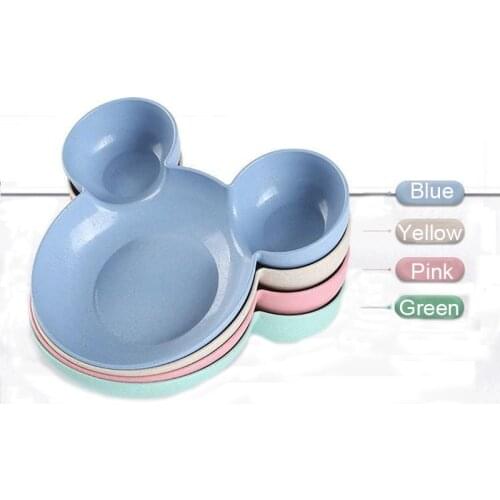 Kid Cartoon Mickey Bowl Dishes Lunch Box Kid Baby Children Infant Baby Rice Feeding Bowl Plastic Snack Plate Salad Bowl