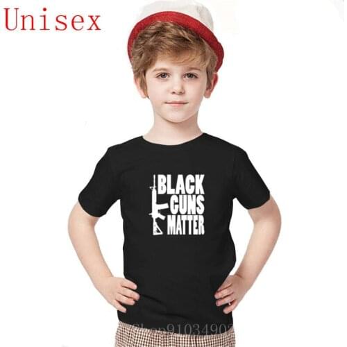 Black Guns Matter Gun Black Children T-Shirts Latest Popularity kids T Shirt Fashion Printed T-Shirt girl clothes boy clothes