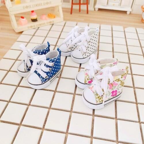New Arrival 5cm Canvas Doll Shoes For 1/6 BJD&EXO Hat Scarf Handbag Denim Overalls DIY Doll Accessories