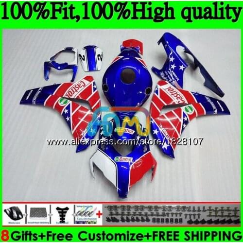 Injection For HONDA CBR1000 CBR 1000 RR CC 1000RR 08 109BS.23 CBR1000RR 08 09 10 11 2008 2009 2010 2011 Castrol blue OEM Fairing